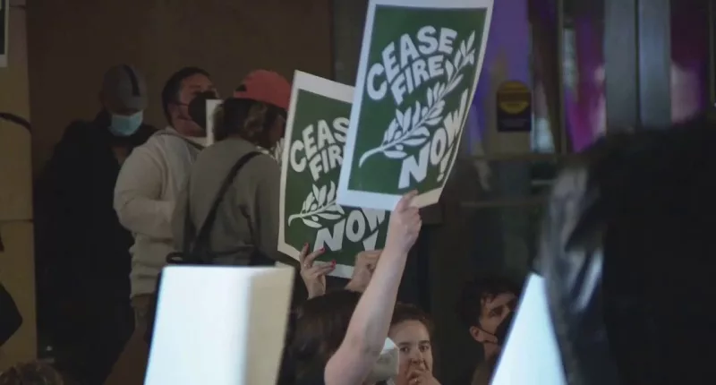 Jewish group in California holds protest calling for cease-fire in Israel-Hamas war