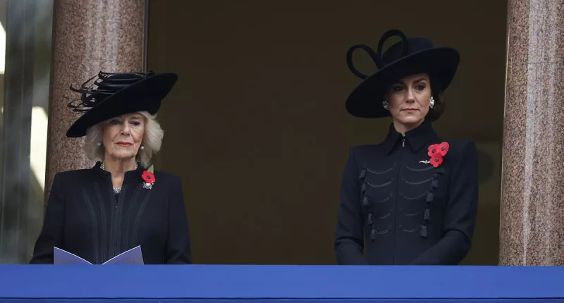 Kate Middleton cuts a solemn figure at the Cenotaph