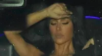 Kim Kardashian arrives to Leonardo DiCaprio's star-studded birthday