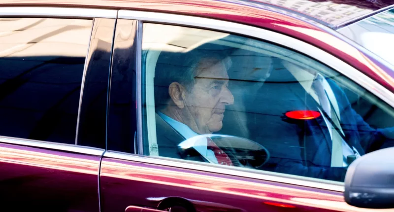 Paul Pelosi, husband of former House Speaker Nancy Pelosi, leaves the Phillip Burton Federal Building and U.S. Courthouse after testifying in the federal trial of David DePape in San Francisco, Monday, Nov. 13, 2023. Prosecutors say DePape broke into the couple