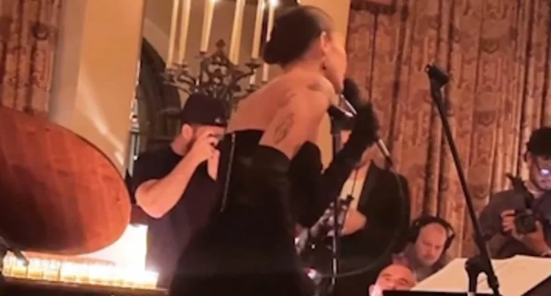 Miley Cyrus performs Flowers for the first time ever at private event