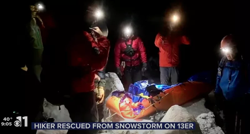 A stranded hiker in Colorado was rescued after ‘turning into rock’ when he tried to climb 13,000ft summit wearing only hoodie during a snowstorm