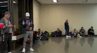 More than THREE HUNDRED migrants have moved into San Diego airport