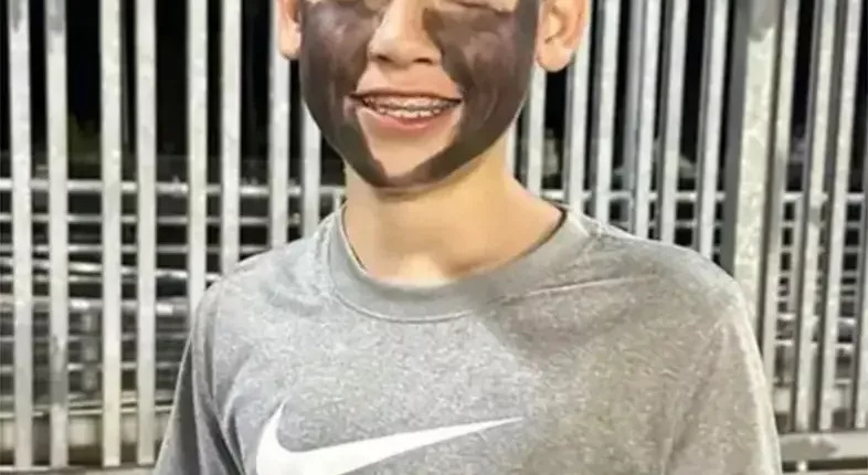 A middle schooler was suspended from class and banned from athletic events for wearing black face paint to a football game