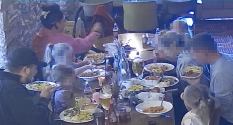 A PUB has been ravaged by a 'dine and dash' family of 12