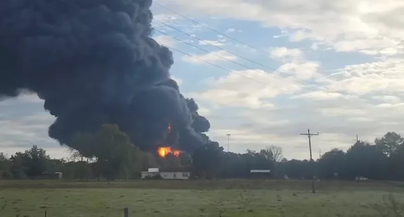 Plume of black smoke has risen from chemical plant explosion in Texas