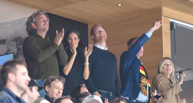 Prince Harry recreates Queen's puck drop at Canucks vs Sharks game in surprise appearance