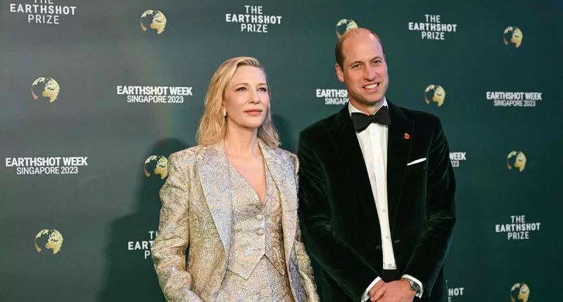 Prince William chats to Cate Blanchett at Earthshot ceremony