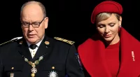 Princess Charlene looks patriotic on Monaco National Day with Albert