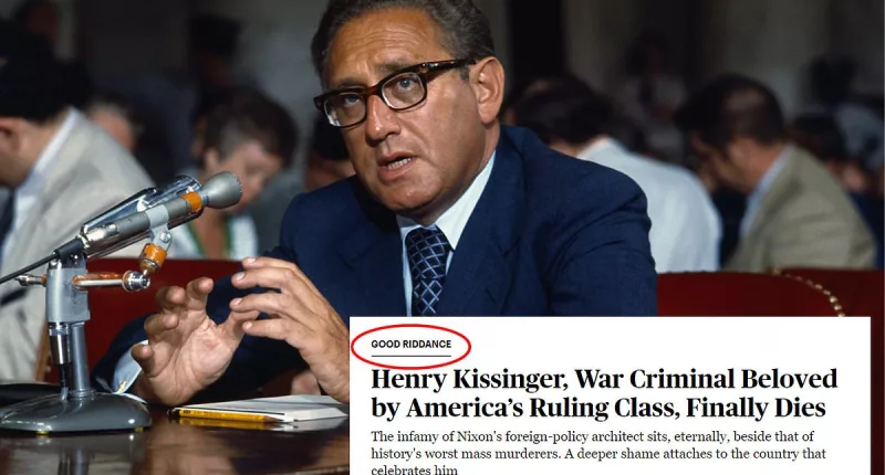 Rolling Stone dances on Henry Kissinger's grave