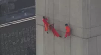 San Francisco-area dance troupe rappels on side of Transamerica Pyramid building in death-defying performance