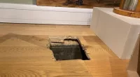 Thieves cut a hole in the museum floor to get at the valuable antiques