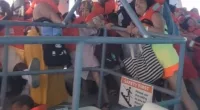 A ferry in the Bahamas began to sink in choppy waters Tuesday claiming the life of an American tourist