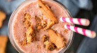 This High-Protein Peanut Butter Cookie Dough Smoothie Is So Thick, You Have To Eat It With a Spoon