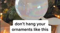This is the 'correct' way to hang Christmas tree baubles