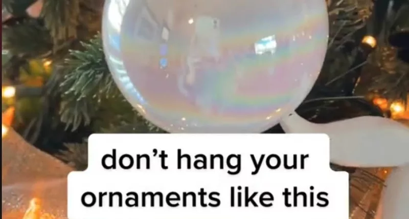 This is the 'correct' way to hang Christmas tree baubles