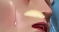 Videos show the statue seemingly shedding tears