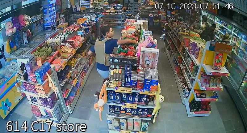 WATCH: Hamas gunmen shoot and loot Israeli petrol station