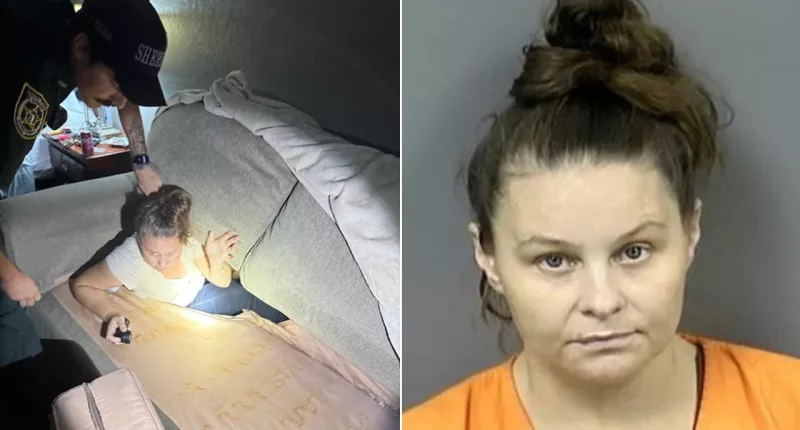 Wanted Florida woman on probation for selling fentanyl found hiding inside couch, sheriff says