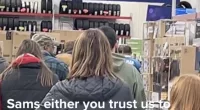 A customer shared the extremely long wait to get their receipt checked leaving Sam's Club