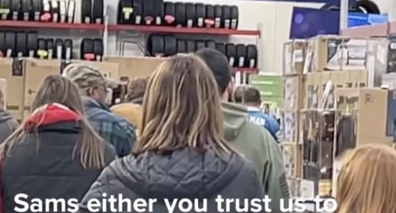 A customer shared the extremely long wait to get their receipt checked leaving Sam's Club