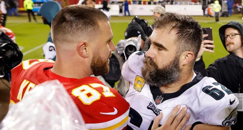 What Travis Kelce Said to Jason Kelce During Post-Game Hug