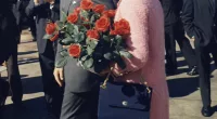 Jackie Kennedy was wearing a pink Chanel suit when her husband died