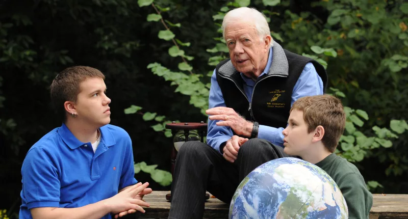 Jimmy Carter pictured with Jeremy prior to his death