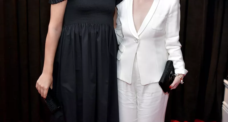 Teddy Geiger and Emily Hampshire attend the 61st Annual GRAMMY Awards on February 10, 2019, in Los Angeles, California