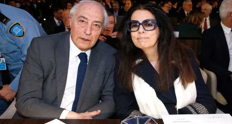 Françoise Bettencourt Meyers and her husband Jean-Pierre attend the L’Oreal – UNESCO for Women in Science Awards Ceremony on March 22, 2018, in Paris