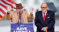 John Eastman (left) stands next to President Donald Trump’s personal lawyer Rudy Giuliani (right) in Washington, DC, on January 6, 2021