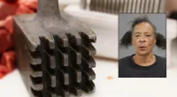 Woman accused of battering man with meat tenderizer