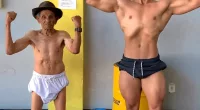 Adivaldino Vieira puts his 21-year-old grandson to shame in the gym
