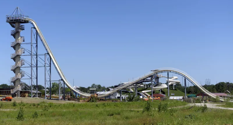 The Verruckt waterslide was the tallest water slide in the world