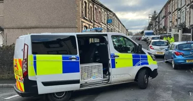 Aberfan witness reveals 'heavily pregnant' woman, 29, was stabbed 'twice in the back' by knifeman as she 'turned away from him to try to protect her baby' - as police arrest suspect after manhunt