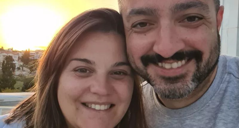 Mario Lucas, pictured with wife Serena, was shocked to find an obscene message on the bag for his seven-month-old son