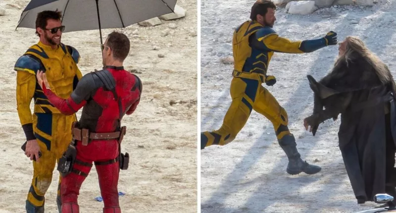 Deadpool spoiler photos show Ryan Reynolds and Hugh Jackman nastily killing huge villain
