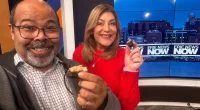 News anchor Emily Matson seen beaming on set with colleague John Stehlin just three days before her sudden death