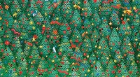 You must have 20/20 vision if you can spot the robin amongst the Christmas trees