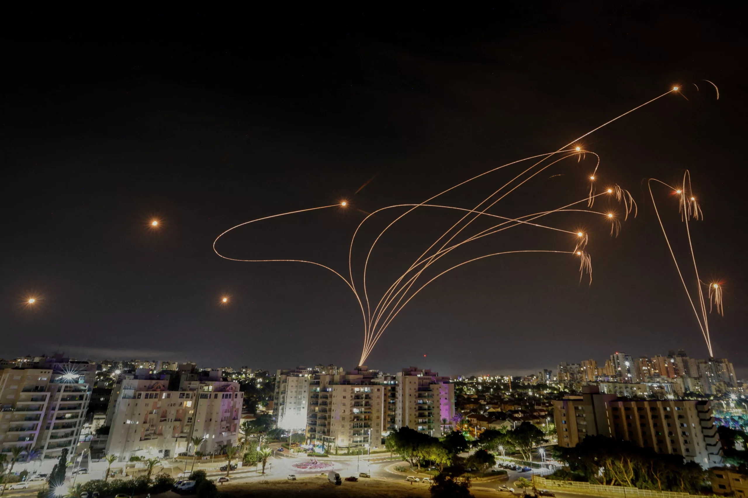 The attack overwhelmed Israel’s Iron Dome anti-missile system