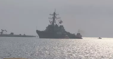 Jacksonville USS Carney downs drones from Yemen in Red Sea