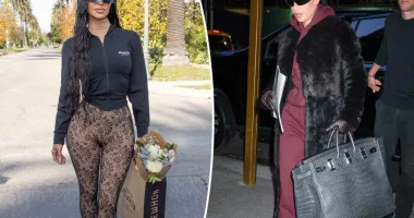 Kim Kardashian trades her Birkin for an Erewhon grocery bag at Balenciaga show in LA