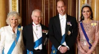 King and Queen are joined by William and  Kate at Christmas Reception