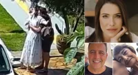 Moment lawyer hugs ex-boyfriend's dad with bag of 'poisoned sweets'
