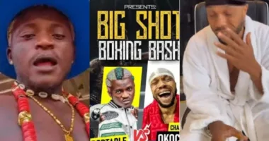 “My Bet Is on Portable” – Reactions as Portable Posts Flyer of Fight Between Him And Charles Okocha