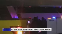 Plane carrying migrants from Texas lands in Illinois, en route to Chicago