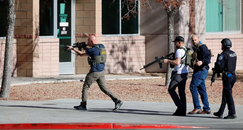 UNLV shooting: Video shows terrifying moments Las Vegas police evacuate building