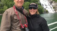 Kris Cramer and her husband Senator Kevin Cramer pose for a photo together in 2017