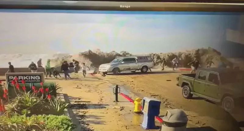 Wild California video shows beachgoers fleeing rogue wave
