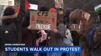 Chicago Public School students walk out of class to demand cease-fire in Gaza